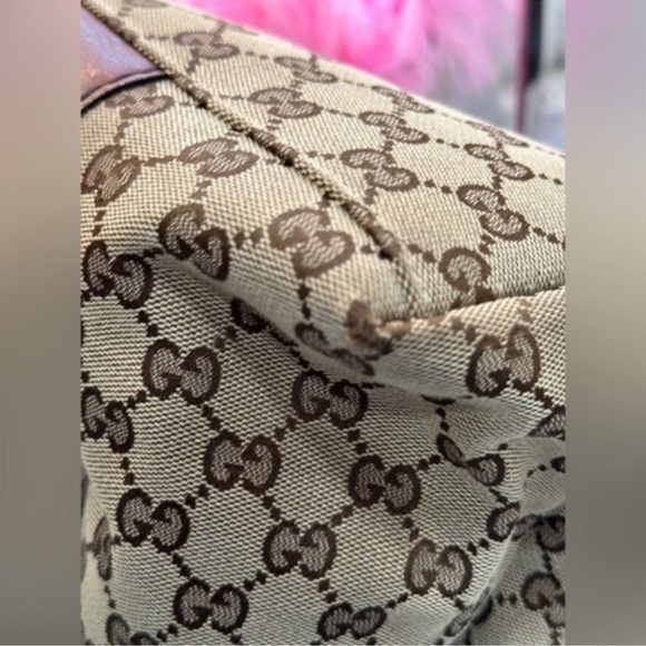 Authentic Gucci Libeccio Bamboo Canvas Large Tote w/COA - Picture 10 of 16